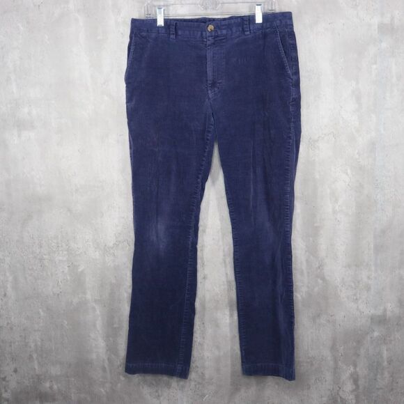 Vineyard Vines Pants‎ Mens 34X32 Navy Blue Corduroy Slim Fit Breaker Preppy - Picture 1 of 7